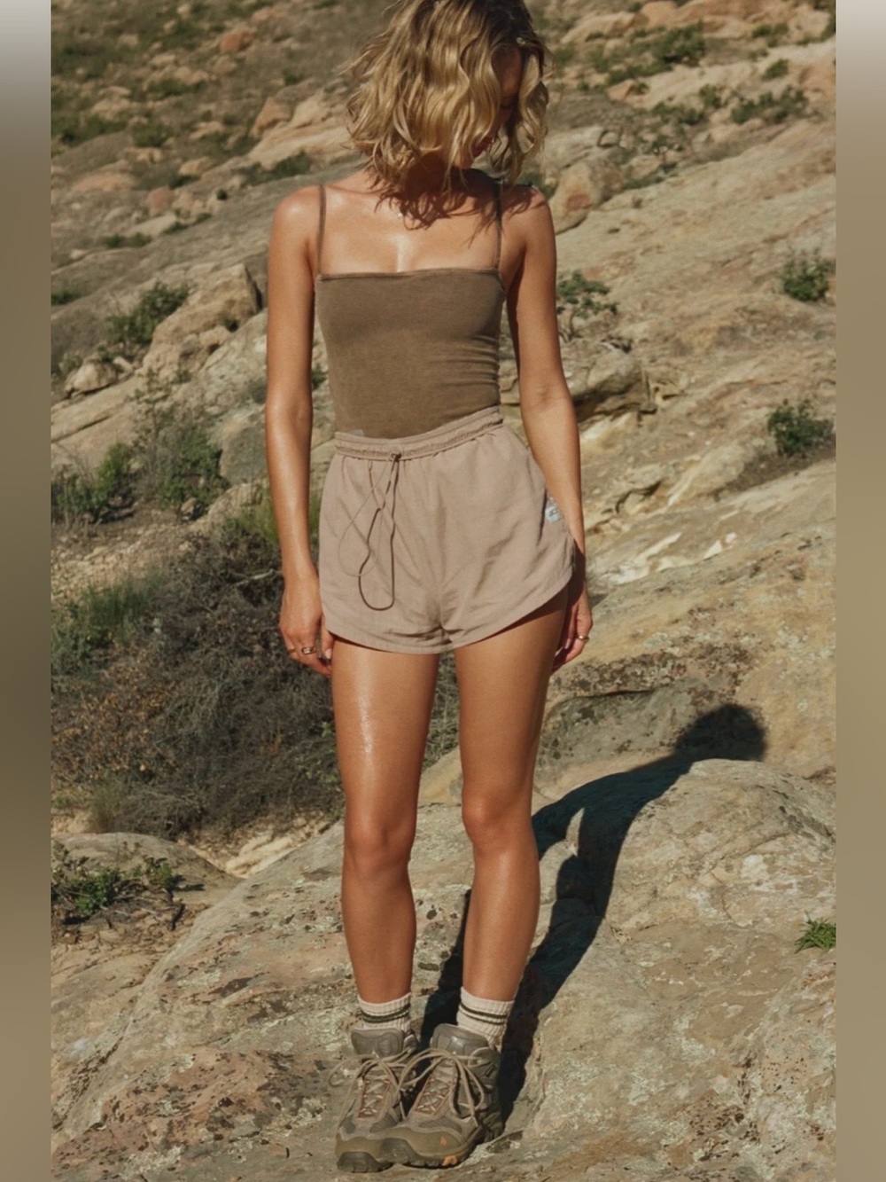 Joah Brown track short in Fawn